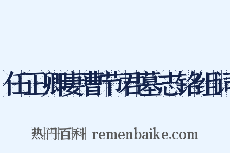任正卿妻曹节君墓志铭组词是什么意思的图片